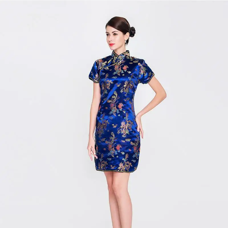Chinese Women Lady Girl Long Dragon/&Phoenix Cheongsam Evening Dress//Qipao S-6XL