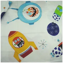 Мультфильм космический корабль твиловая, хлопковая ткань лоскутное шитье своими руками Craft Детские сумки для кровати ткань домашние текстильные простыни ткань