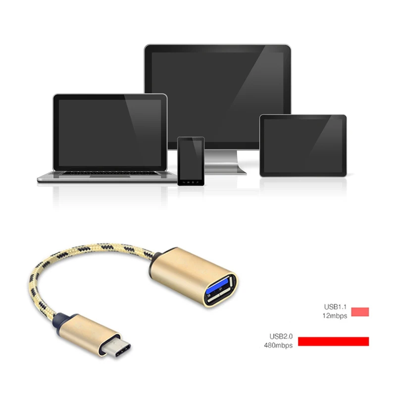 

USB 3.1 Type-C to USB OTG Adapter Cable USB C to USB OTG Cable Converter for Samsung Huawei Xiaomi Tablet PC Android Audio Cable