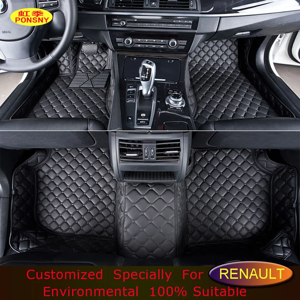 PONSNY Car Floor Mats for Renault Scenic Fluence Koleos Laguna Laguna