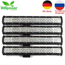 Силой воли IP67 Водонепроницаемый 20 дюймов 126 Вт Светодиодный светильник брусок 12В 4x4 грузовой рабочий светильник бар Offroad светодиодный светильник бар светодиодный светильник луч