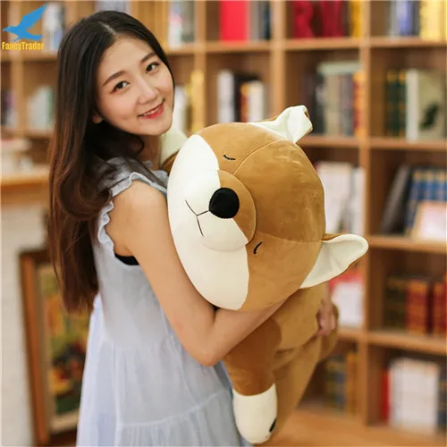 Fancytrader New 43'' Large Soft Anime Shiba Inu Plush Toy Stuffed Soft Lying Animal Akita Dog Doll 110cm Cartoon Pillow Present (2)