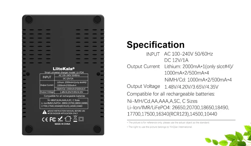 Liitokala Lii-PD4 ЖК-дисплей 3,7 V зарядки 18650 18350 18500 16340 2170010440 14500 26650 1,2 V AA AAA NiMH батарейка Зарядное устройство