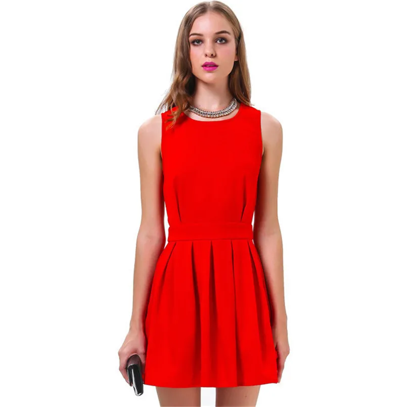 2016 New Arrival Fashion font b Women b font Red font b Dress b font Backless