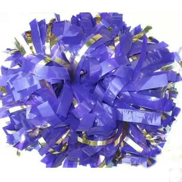 Cheerleader-Silver Laser Wire Sports Pompoms, Cheer Factory, Color Can Free Competition, Will Shine Surface, 6 ", 10 Pcs