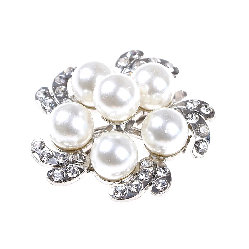 

1 Pcs Faux Pearl Rhinestone Crystal Shoes Buckle Charming Shoe Accessories Women Bridal Elegant Shoe Clips Decor