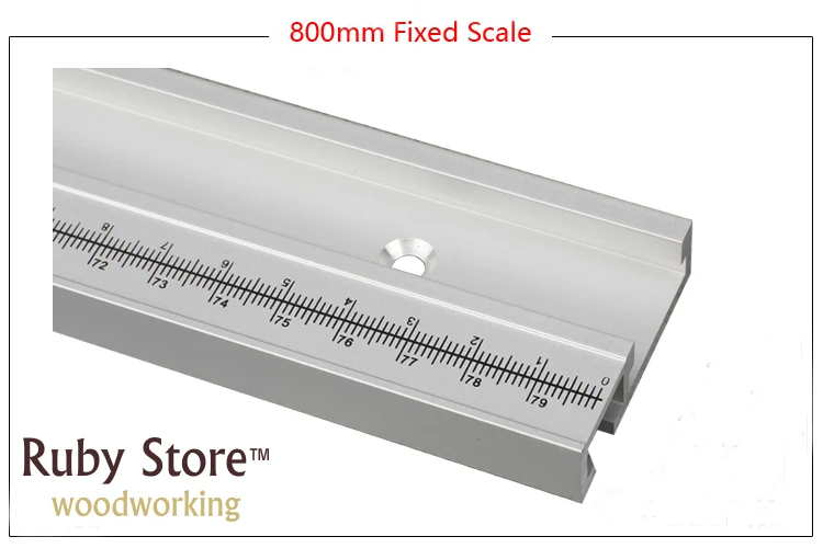  800mm (31.5inch) Standard Aluminium T-track 45mm Thickness Updated with Metric Scales