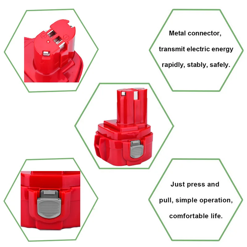 12V 3000 мА/ч, металл-гидридных или никель електричюеского инструмента, запасная батарея, батарея для Makita сверла: 192681-5,1222, 192698-8,1233, 1200, 1201A, 1050D, 638347-8-2, 4191D