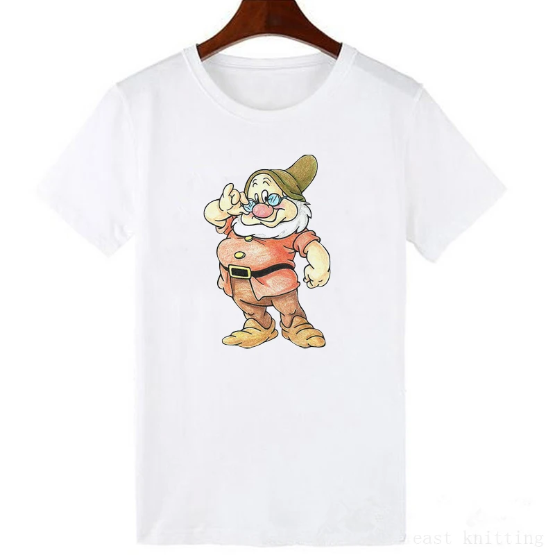 

Summer Tops Women Clothing Cute 7 Dwarfs cute T shirt Cartoon 3d Print T shirt Short Sleeve Tee Shirt