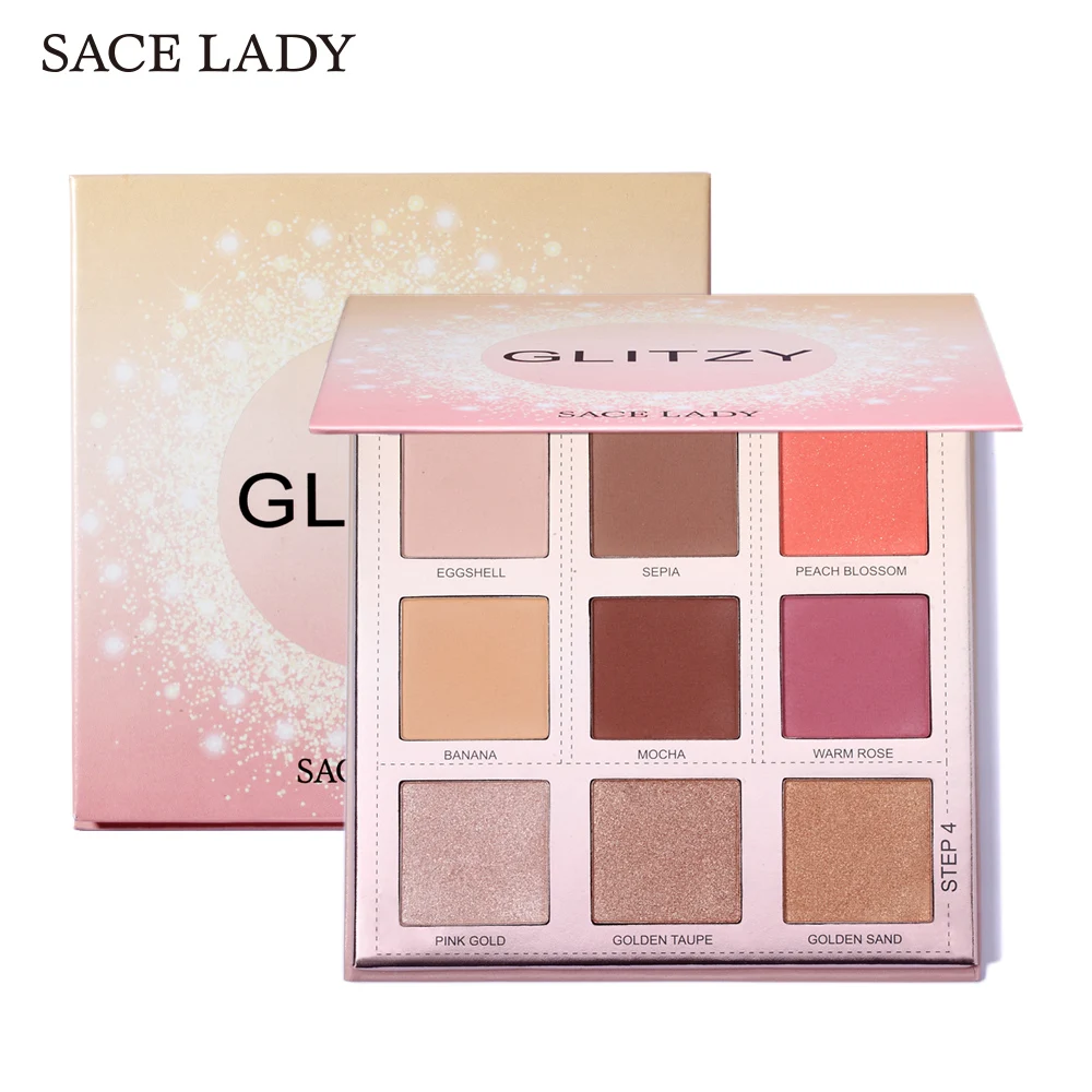 

SACE LADY Face Bronzer Palette Makeup Professional Contour Highlighter Make Up Blusher Palette Iluminator Glitzy Cosmetic