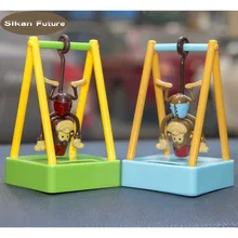 Автомобиль орнамент ABS качели обезьяна на солнечных батареях украшения для приборной панели автомобиля ОРНАМЕНТ милое украшение для дома дети игрушки подарок аксессуары