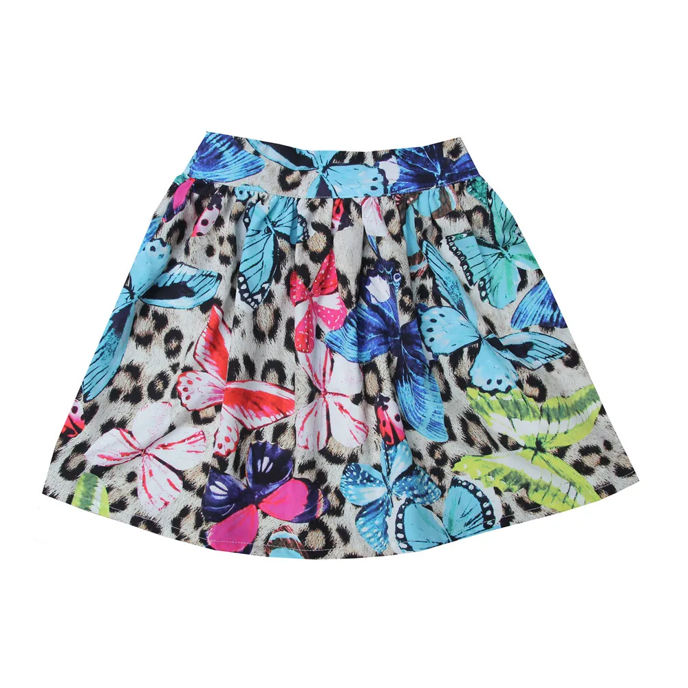 girls skirts butterfly printed girls cute flower skirts baby kids princess skirts girl popular