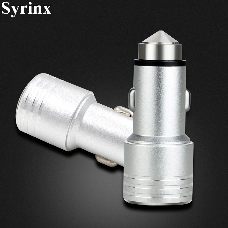 SYRINX Mini USB Car Charger For iPhone x Mobile Phone Tablet GPS Fast Charger Car Charger Dual USB Phone Charger Adapter in Car