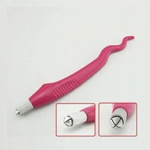 Форма змеи ручка для микроблейдинга руководство для tebori татуировки ручка с 10 шт PCD 14 лезвия для перманентного макияжа бровей татуировки