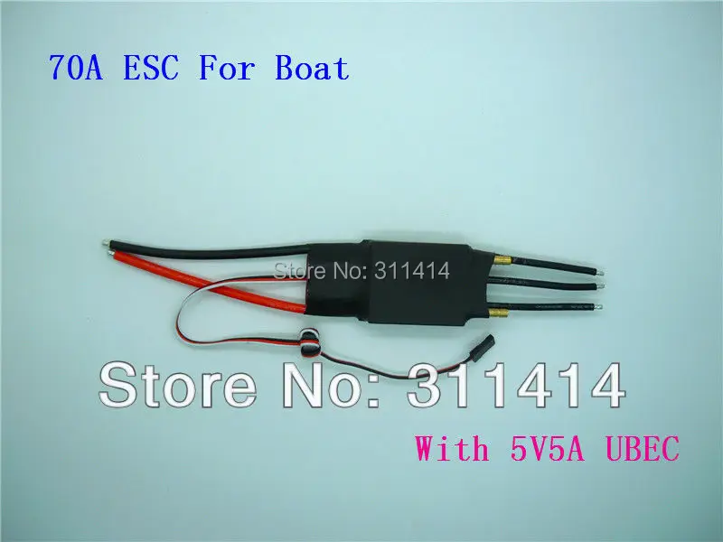 2pcs/lot 2-7S Lipo 60A 70A ESC 5V/5A UBEC Brushless Speed Controller For RC Boat Ship Water Cool Promotion | Игрушки и хобби