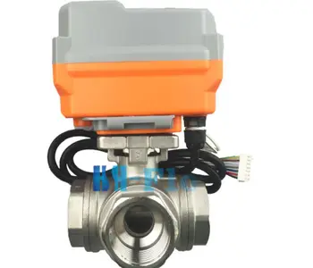 

New 1/2" 3 Way T SS304 Proportional Integral Control Motorized Electrical Valve