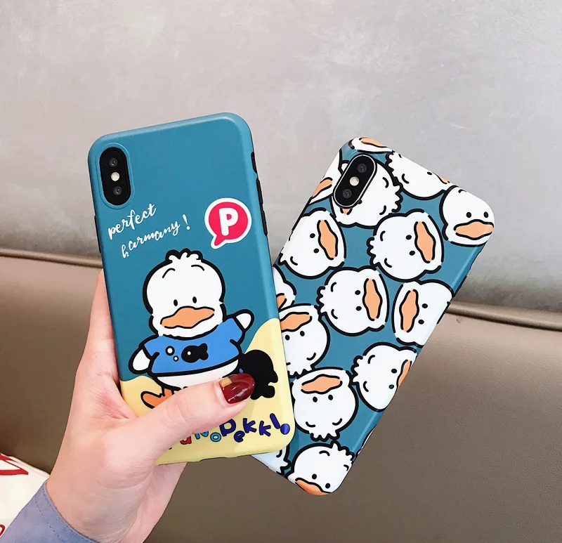 

For Cute cartoon duck Xs/max apple x mobile phone case iPhone7/8plus soft silicone XR/6 personality men and women