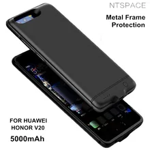 NTSPACE 5000 mAh Батарея чехол для huawei Honor V20 металлический каркас анти-капля резервного копирования Мощность Bank пакет назад клип чехол-аккумулятор