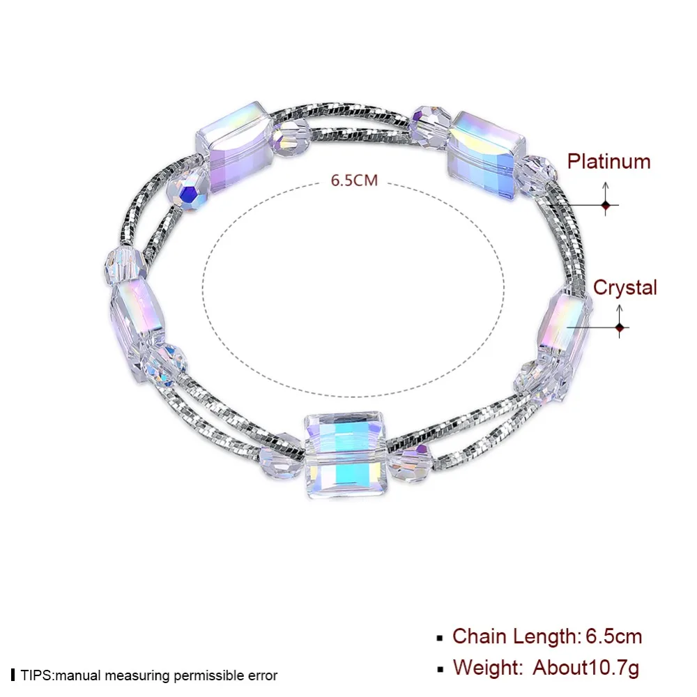 Браслет с кристаллами Swarovski, серебро 925, большой маленький браслет с кубиками сахара для женщин, романтическое ювелирное изделие, высокое качество, свадебный подарок