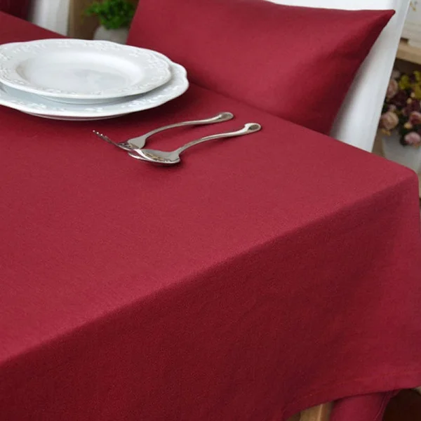 Европа минималистский чистый красный Рождество скатерть для стола скатерть посуда Свадебная вечеринка для ресторанов и банкетов домашний текстиль - Цвет: red table cloth