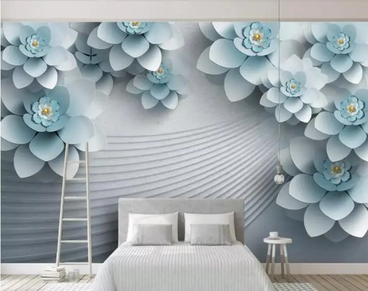 Koop Aangepaste mural behang Reli euml;f abstracte bloem woonkamer 3d behang muren home improvement woonkamer foto behang 3d