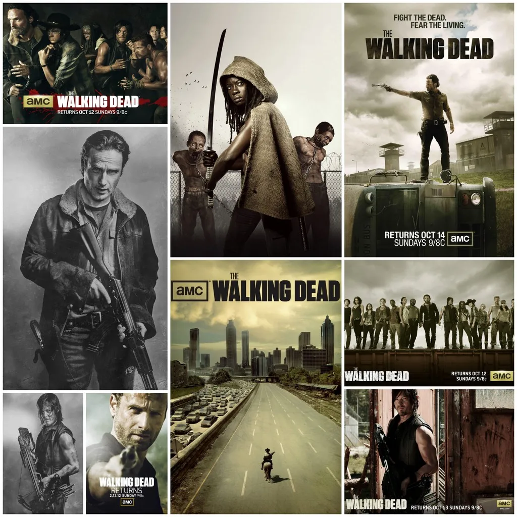 The Walking Dead anime TV Vintage Retro Matte Kraft Paper Antique