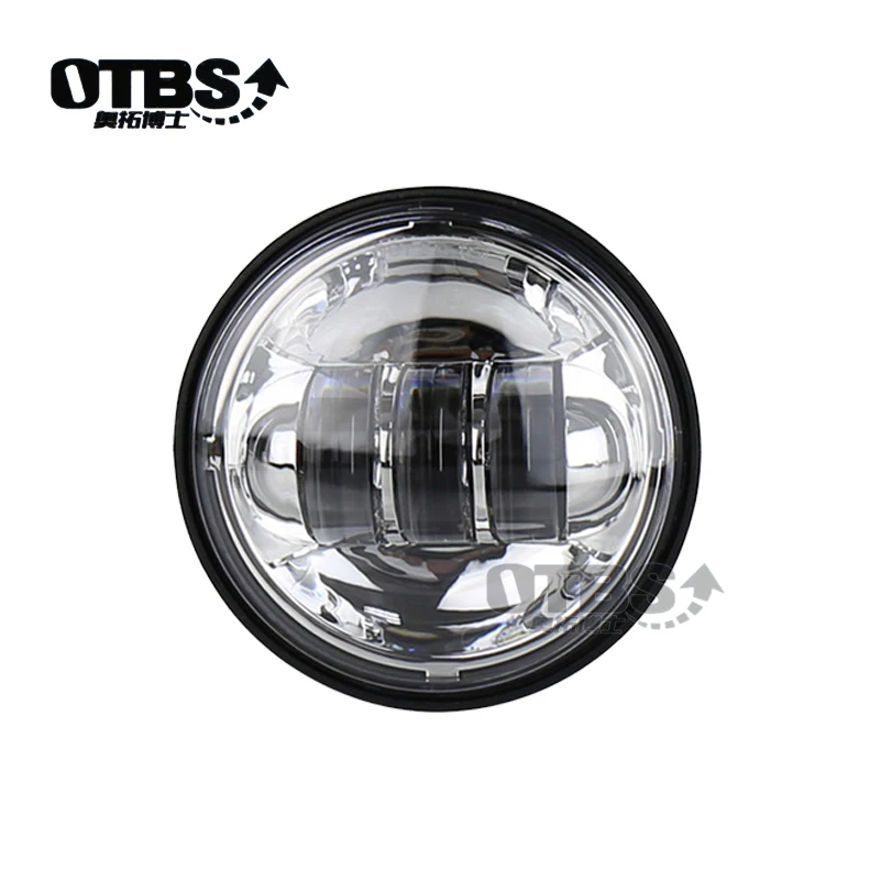 OTBS 4 1/" 4,5 дюймов светодиодный противотуманный светильник, проходящие вспомогательные лампы, белое кольцо Halo для Harley Touring Electra Glide