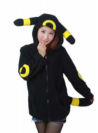 

Balck Anime Sun Elves Hoodie Pokemon Animal hoody Sweatshirt Anime Costume
