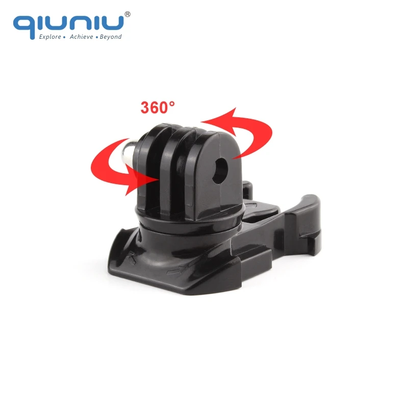 

QIUNIU 360 Degree Rotate Quick Release Buckle Vertical Swivel Mount for GoPro Hero 6 5 4 3+ 3 2 for SJCAM for Xiaomi Yi Camera