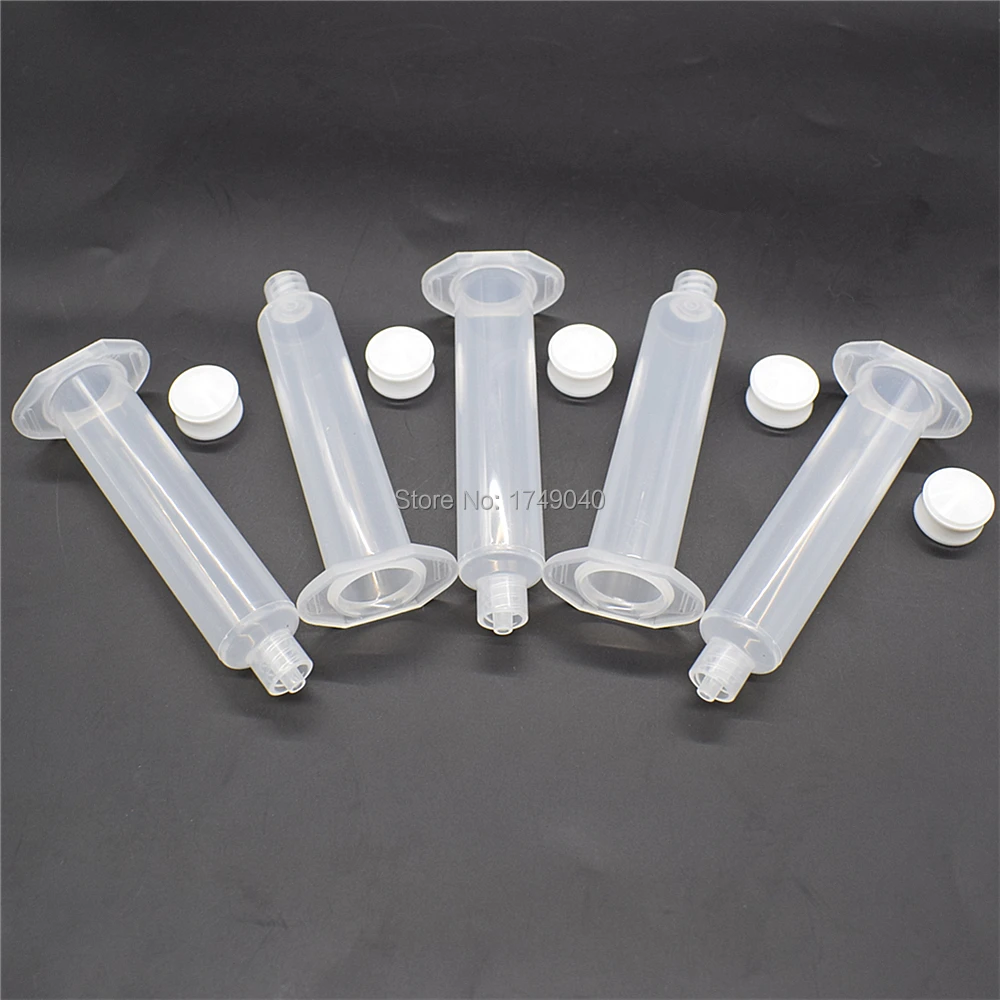 

5pc 10ml Dispensing Syringe Barrel 10cc Glue Adhesive Dispenser Industrial Syringes Tube with Stopper for Industrial Dispensing