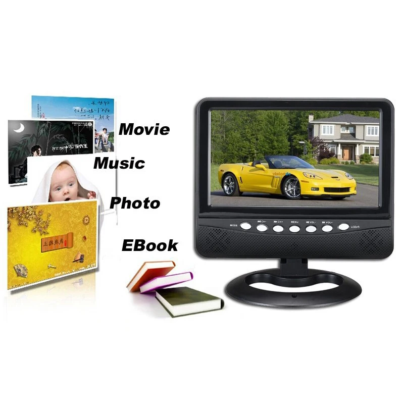 9 inches Factory Supply Super Slim Fashion Design Portable TV Color