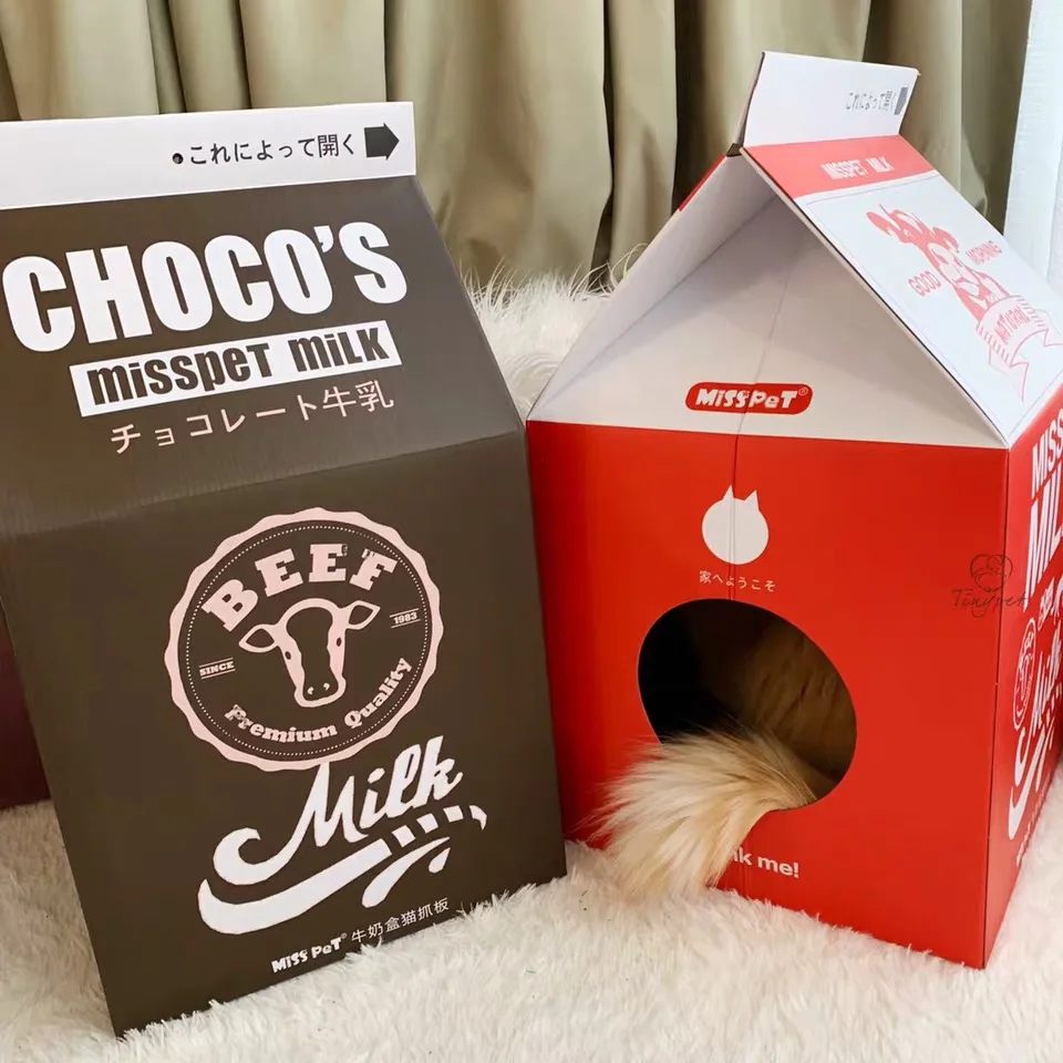 milk carton cat house