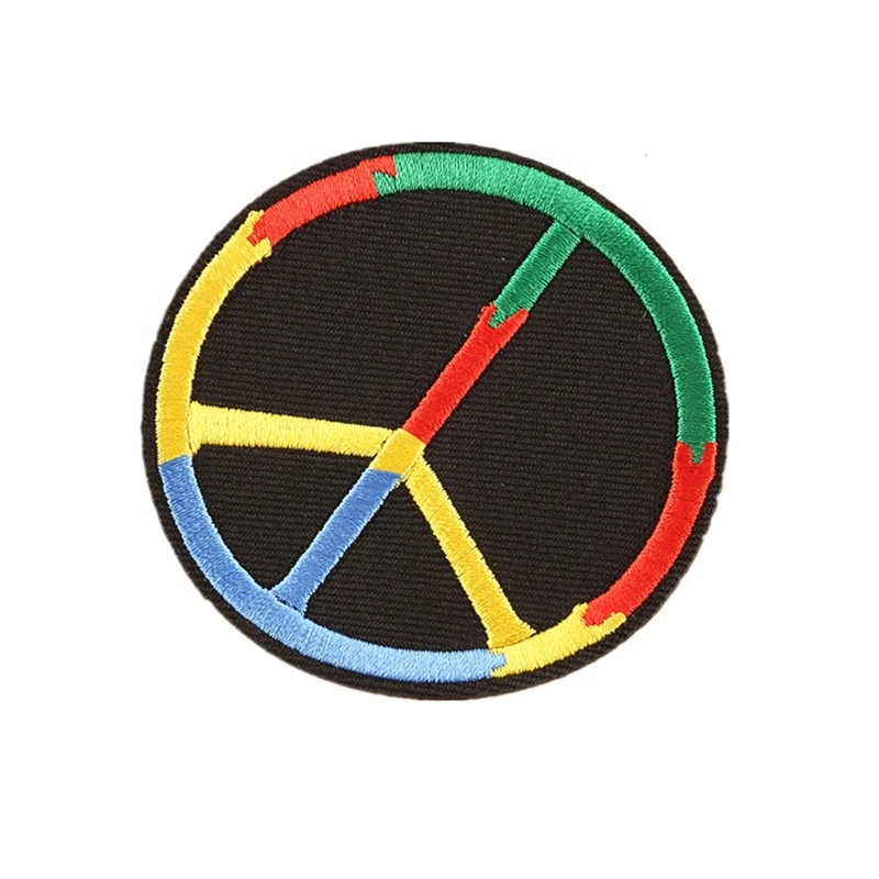 

Custom embroidery patch PEACE SIGN iron-on patch WOODSTOCK SUMMER OF LOVE Motorcycles Biker Rock Punk Joke Sign Symbol DIY