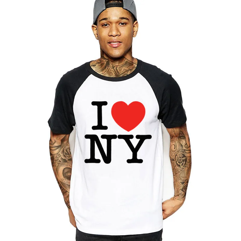 I love New York Herren Baumwolle T-Shirt Tee Top Herz 