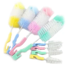 1 пара детская соска Бутылка молока Кубок 360 градусов губка очиститель+ соску щетка Цвет случайный