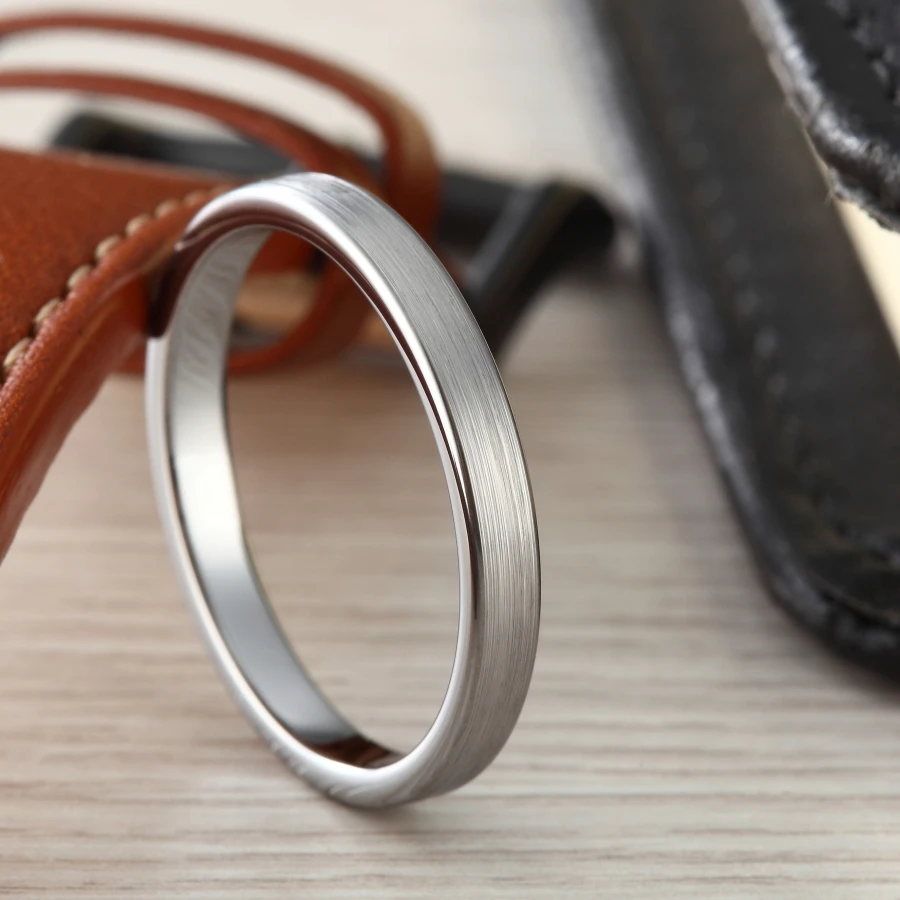 3mm Fashion Rings For Women Silver Vintage Tungsten Rings Anillos Anels For Female Beautiful Wedding Jewelry Girls Ring