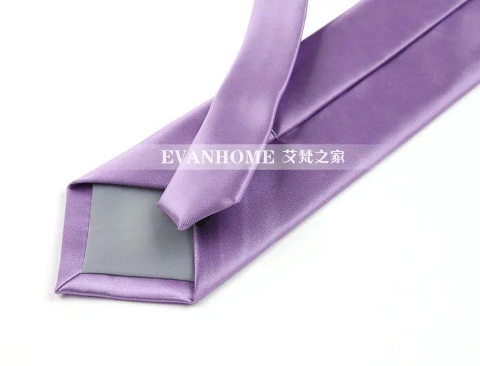 Известные брендовые галстуки для мужчин Модные Дизайнеры нано волокна мужской галстук мода 7 см Чистый светло фиолетовый ежедневный галстук Повседневный