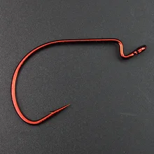 500 шт. кривошипно крюк смещение Рыбалка червь приманки Красный Никель anzuelos де PESCA узкий живота рыбалка острый крючок прочность anzois para