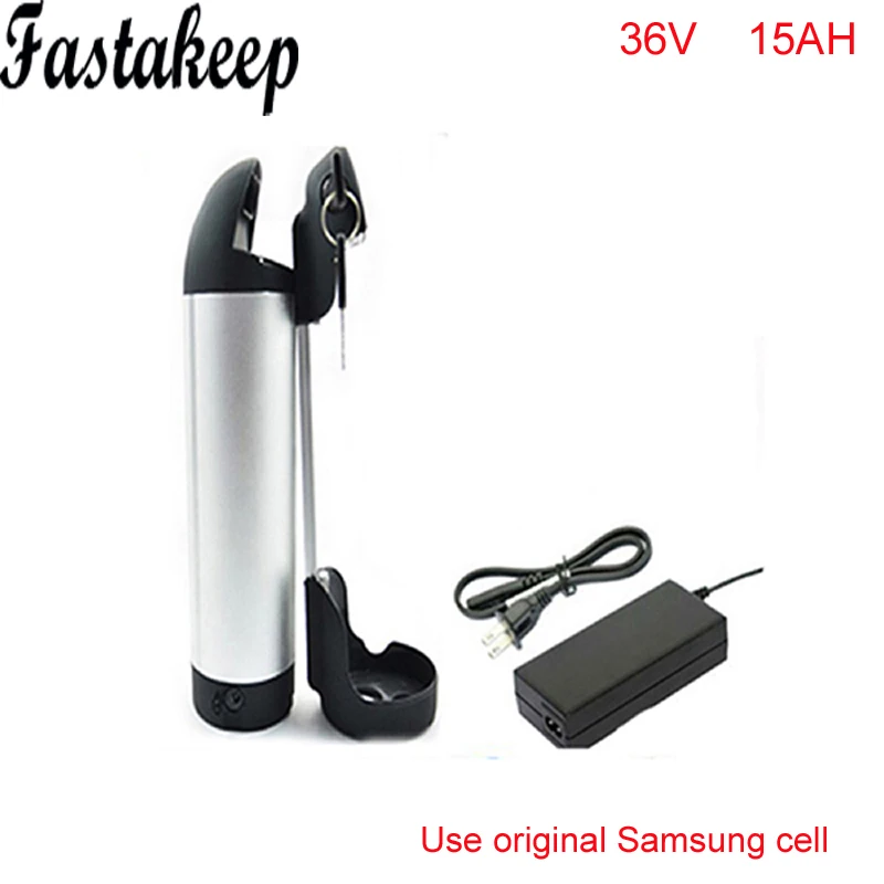 

No Tax Electric Bike Battery 36V 15AH Water bottle Samsung 18650 li ion Battery 36V 500W E-Bike kettle battery with Charger+BMS