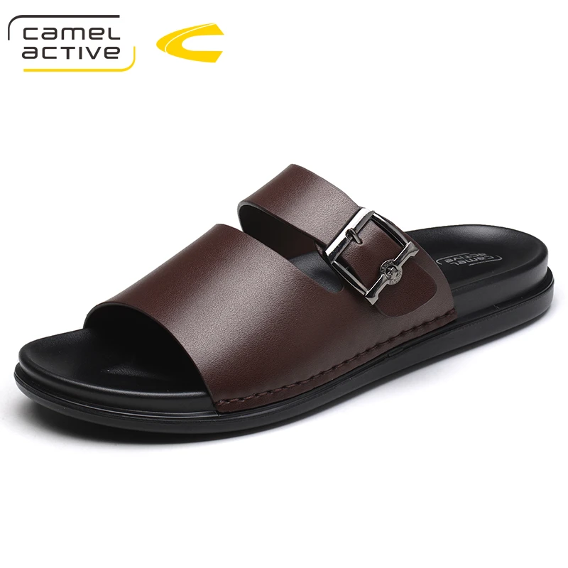 Camel Active New High Quality Summer Men's Shoes Genuine Leather Men Slippers Comfortable Men Shoes Fashion Plus Size 44