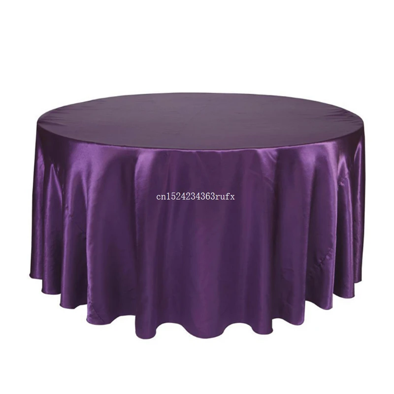 

20pcs 275cm Oilproof Table Cloth Round Satin Tablecloth Polyester Wedding Table Cover Party Restaurant Banquet Decoration