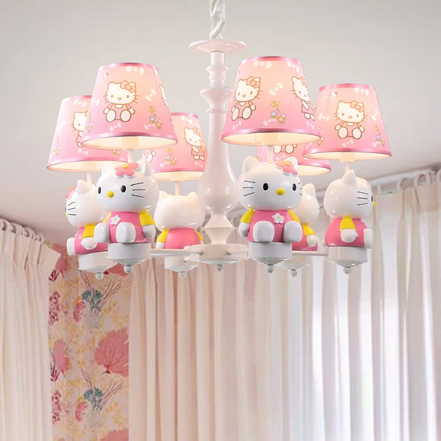Hello Kitty Led Chandelier Pendant Lamps Modern Light children's