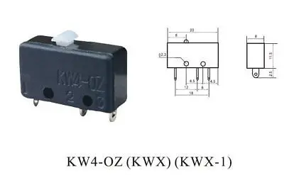 

20pcs Micro Limit Switch 3A 125V AC KW4-OZ KWX KWX-1
