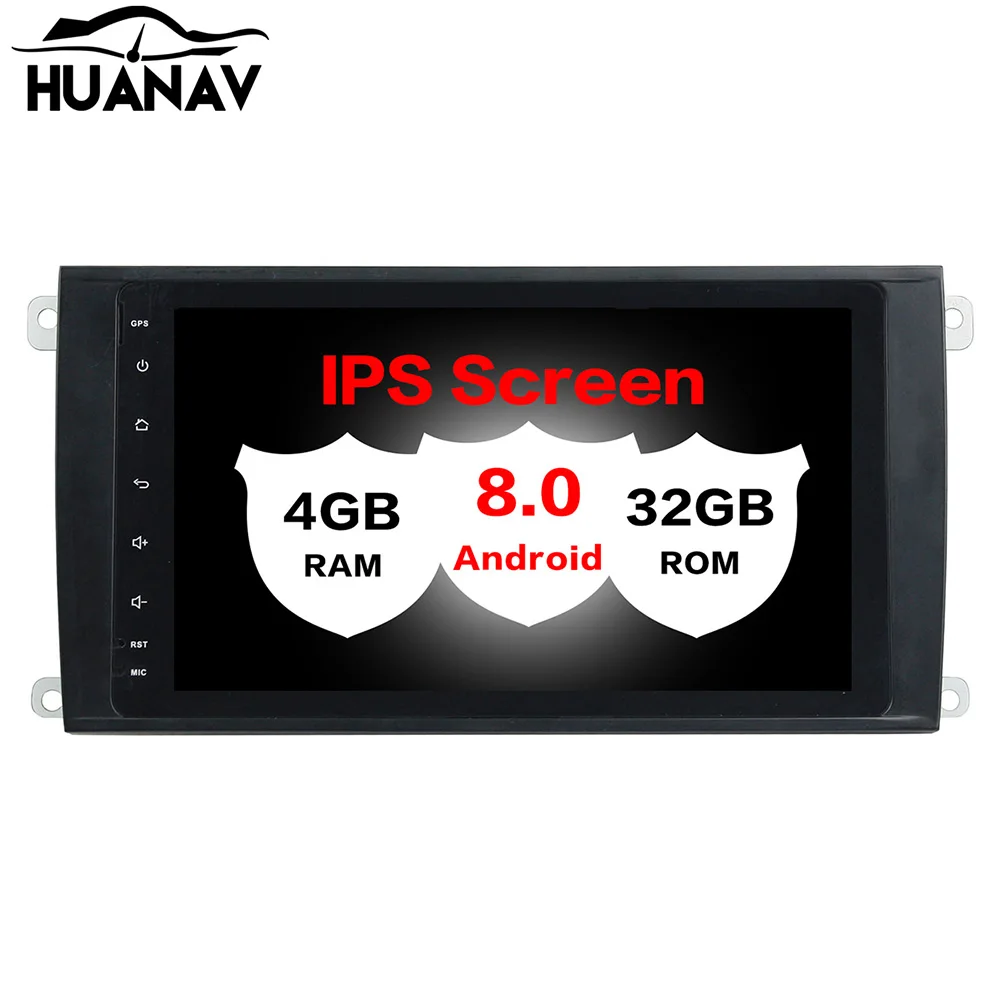 Cheap HUANVA Android8.0 DVD Player GPS navigation For PORSCHE CAYENNE 2003-2010 multimedia player tape recorder 8-Core navi Audio maps 0