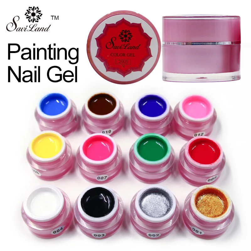 Saviland الطلاء هلام الساحرة لون صاف UV LED مسمار اللوحة هلام اللون ل أظافر الأصابع الفن تصميم جيل للأظافر البولندية ورنيش