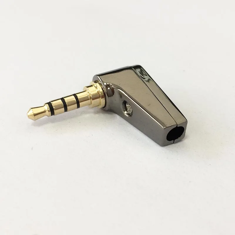 

3.5mm Stereo welding connector L type right angle headset plug solder terminal