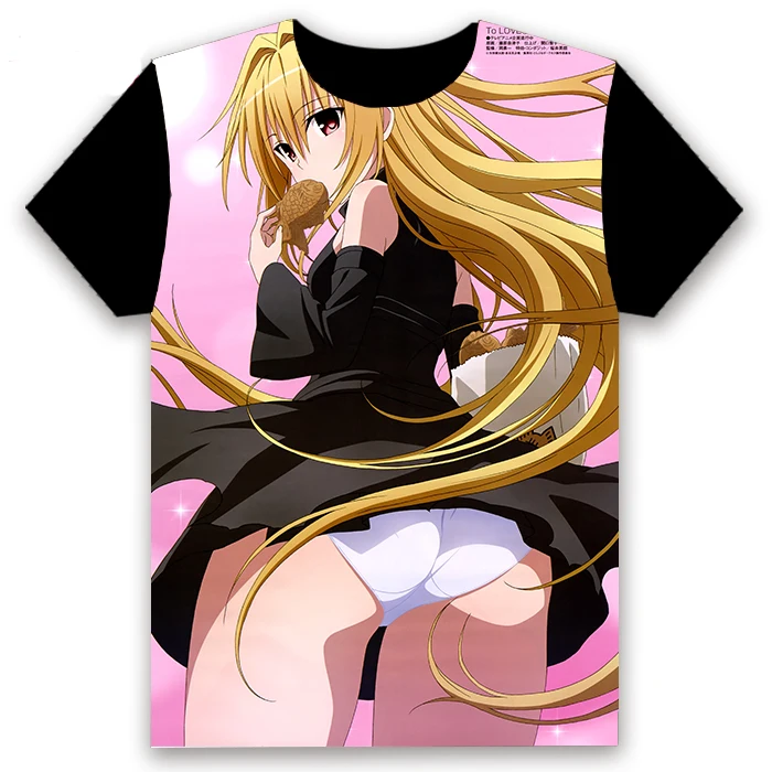 Модная мужская футболка аниме To LOVE Ru Eve Микан Юки тьма Косплей короткий рукав Повседневная Черная футболка топы Летняя забавная рубашка