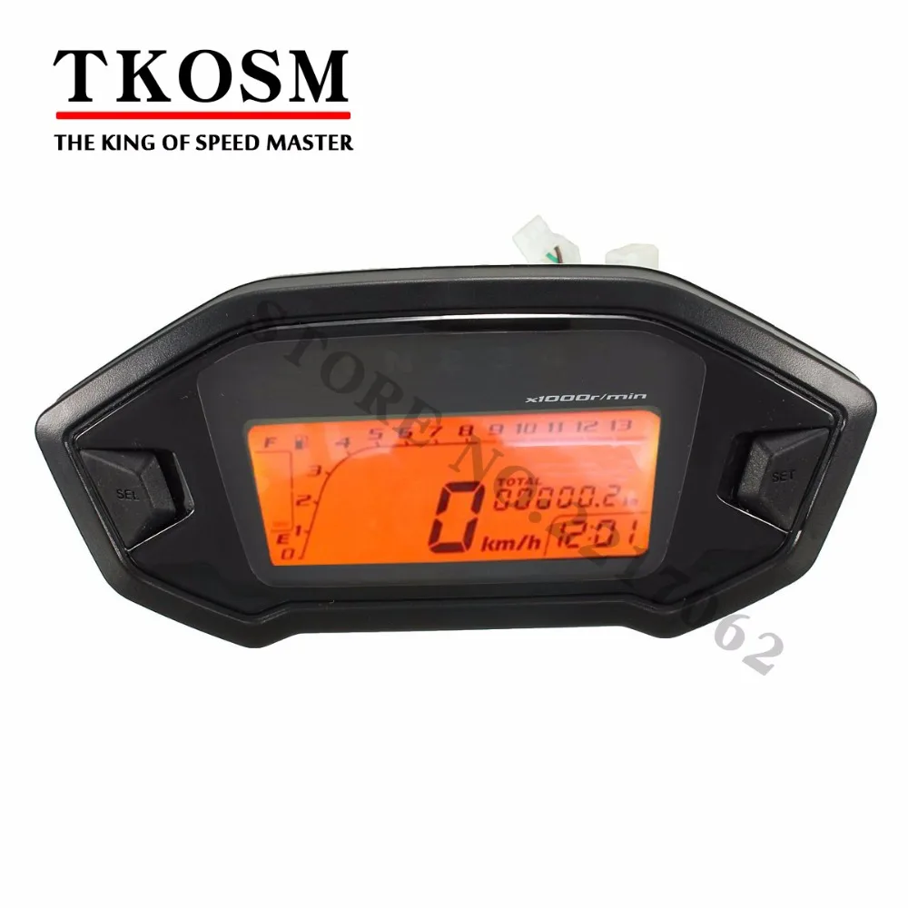 

2016 Brand New Lcd Backlight Motorcycle Speedometer Odometer Tachometer Kmh Gauge Universal Motorcycle Speedometer Sensor