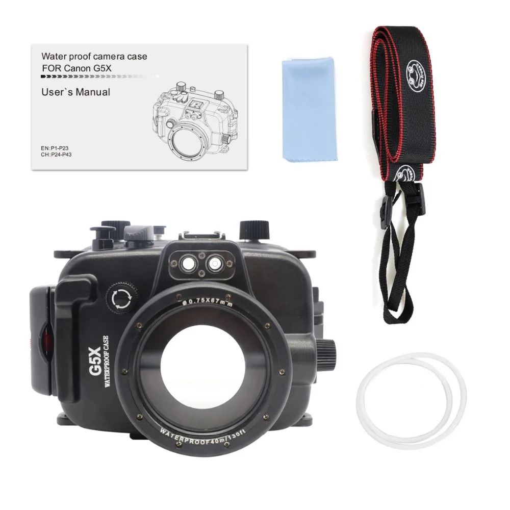 for canon power shot g5x camera waterproof housing case (8)