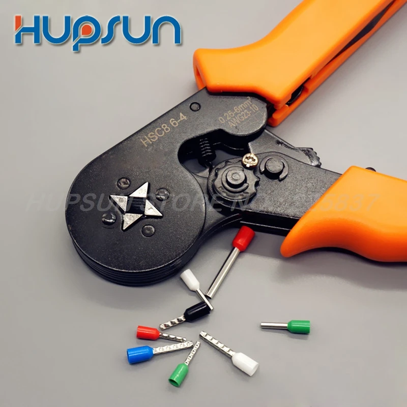 

manual plier HSC8 6-4 crimping tool W/ 990pc 20-12 AWG 0.5-4mm2 insulated tube cord end terminal end sleeves cable ferrules